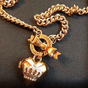 Juicy Couture Rose Gold Heart Necklace